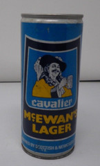 McEwan’s Lager Cavalier Steel Seam Beer Can Pull Tab Scotland Vintage 440 ml