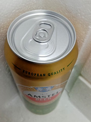 Empty Beer Can AMSTEL First Private Brewery 500 ml. Ukraine 2023. Bottom open!
