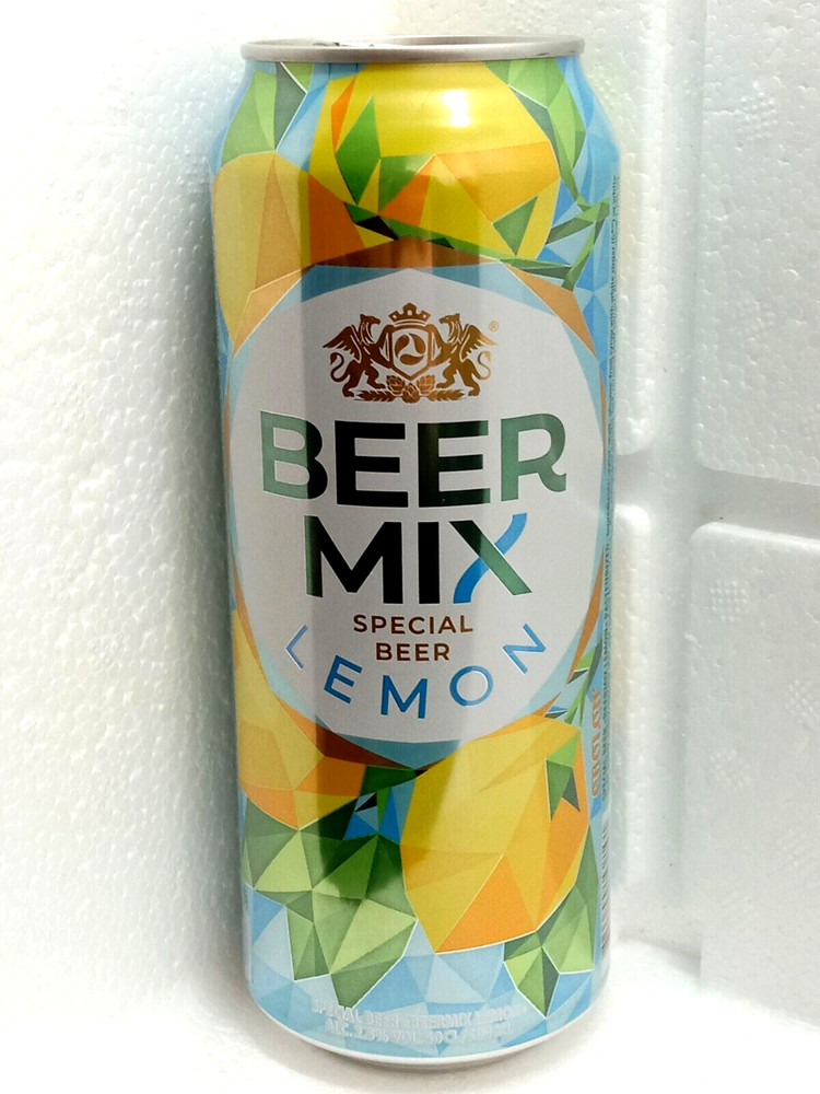 Empty Beer Can BEER MIX Obolon Special Beer 500 ml. Ukraine 2020 Top Open!