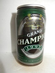 1997 GRAND CHAMPION Beer can from SOUTH AFRICA (340ml) Empty !!