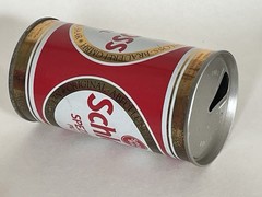 Schloss Spezial Pils empty beer can, straight steel, Germany, OI on lid