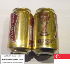 EMPTY – BUDWEISER BEER can SINGAPORE FIFA World Cup Brazil 2014 Asia Collect SG