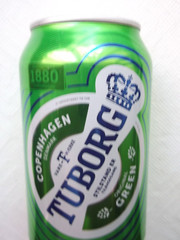 TUBORG GREEN from POLAND 2023 empty beer can 330ml top opened