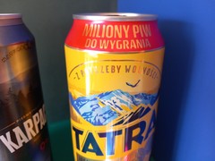 SET x 3 EMPTY 500ml BEER CANS POLISH KARPACKIE, KOZEL CERNY & TATRA JASNE POLSKA