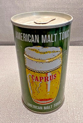 Vintage Caprus Malt Tonic Beer Can Brewed in Saudi Arabia AIR CAN NO HOLES 1970s