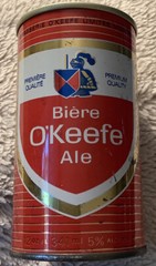 O’KEEFE ALE STRAIGHT STEEL BEER CAN LA BRASSERIE OKEEFE LIMITEE MONTREAL CANADA