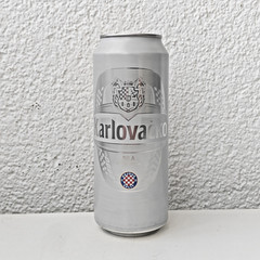 Empty 2018 Limited Hajduk Split White Karlovačko Beer can; 500 ml; TOP (Croatia)