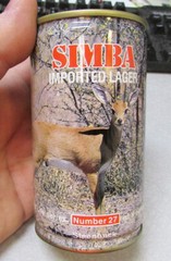 Simba imported Lager Beer Can, African Wildlife Series Steenbuck #27 Swaziland