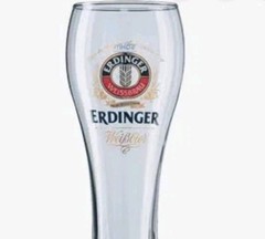 ERDINGER 2 x Weizen Wheat Beer Glasses 420/300ml BNWOB MAN CAVE GERMANY