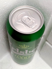 Empty Beer Can CARLSBERG Pilsner Premium 500 ml. Ukraine 2024 Bottom open