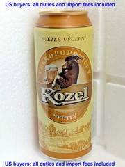 Empty Beer Can Velkopopovicky KOZEL 500 ml. Ukraine 2011 Top Open Collectible