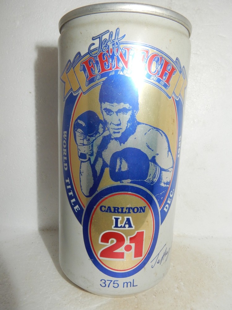 1985 JEFF FENCH World Title Boxing CARLTON LA Beer can from AUSTRALIA (375ml)