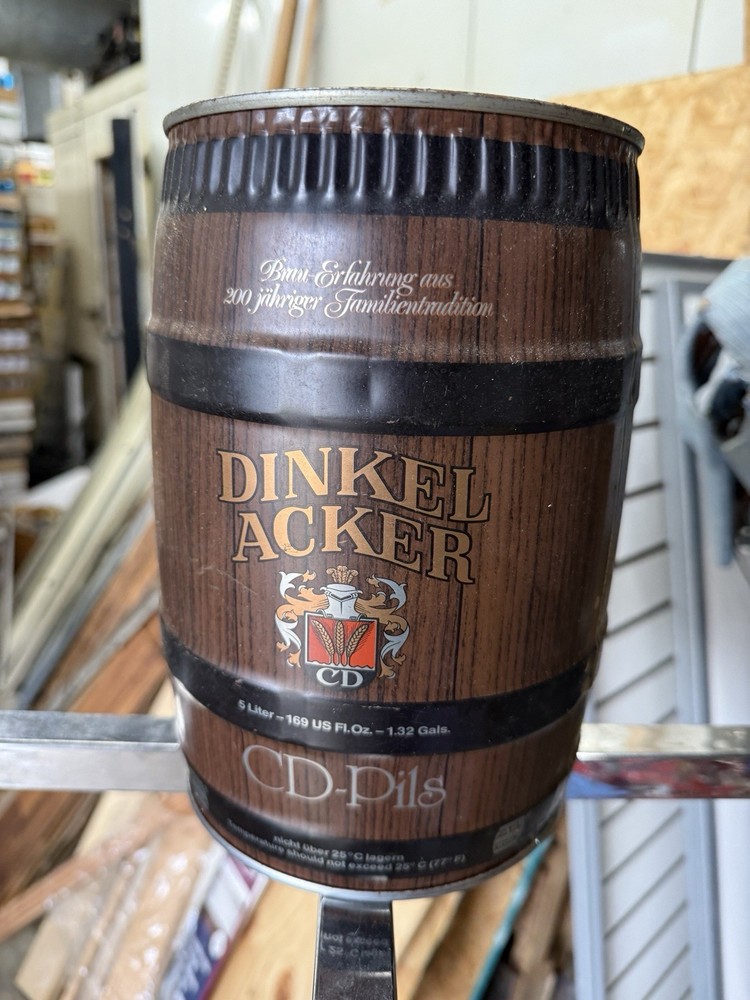 Vintage Dinkel Acker German Beer Barrel Keg Man Cave 1.32gal 169oz 9.75″t EMPTY