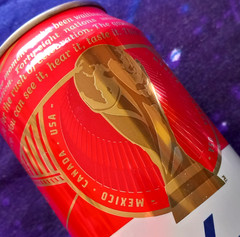 x 4 EMPTY BEER CANS BUDWEISER FOOTBALL WORLD CUP, CARLING, BUDVAR, CESU LATVIA