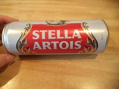 STELLA ARTOIS PREMIUM LAGER 12 OZ TALL SLIM EMPTY ALUMINUM BEER CAN BREWED USA