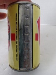 HOLSTEN LAGER Beer Can 11 oz. Steel Pull Tab HAMBURG Germany AGENT STAMP