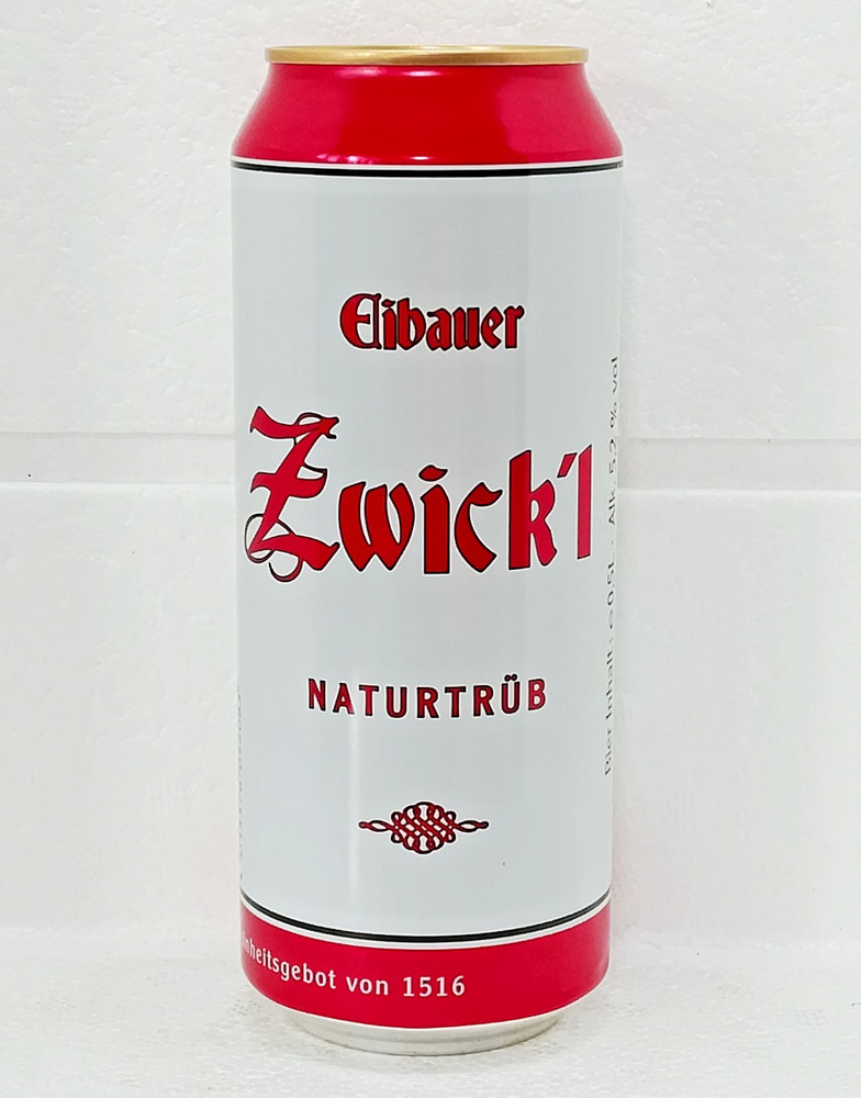 Zwick’l by Eibauer Empty Beer Can 500ml Germany 2026 Bottom Open Collectible