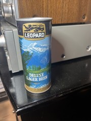 VTG Leopard Deluxe Lager Beer, 460 ml, Steel Can, Product of New Zealand, empty