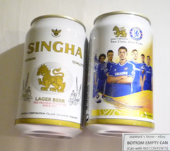 EMPTY SINGHA CHELSEA Two Lions One Pride Lager BEER can THAILAND 330ml Asia 2013