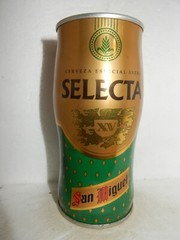 SAN MIGUEL SELECTA shaped Steel Beer can from SPAIN (33cl) Empty !