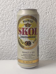 Empty 2003 Ed Skol Lager Beer can – 500 ml – TOP opened (Brau Union Austria)