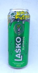 Empty Laško Zlatorog Beer can – FIFA World Cup Brazil 2014 Ed; 500 ml (Slovenia)