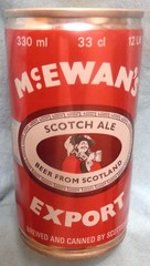 McEwan’s Scotch Ale Beer Can – Scotland – 330 ml – 12 U.K., 11.5 U.S. Oz @1970’s
