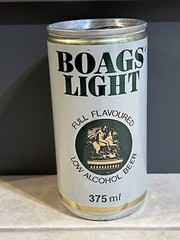 Vintage Boags Light 375ML Empty Collectable Beer Can By TAS Breweries RARE