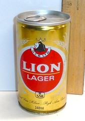 Ohlsson’s Cape Brewery LION Lager Steel Beer Can South Africa Gold