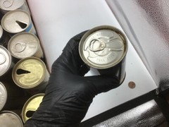 vintage beer can: SAN MIGUEL Beer – – STEEL wide seam – pull tab