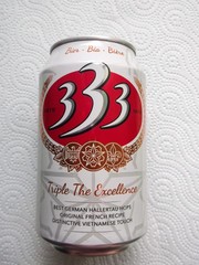 333 SABECO from VIETNAM 2025 empty beer can 330ml top opened