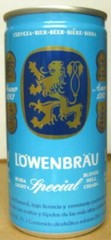 LOWENBRAU SPECIAL CERVEZA 10 OZ Foreign Beer CAN with LIONS, PANAMA, B.O., 1/1+