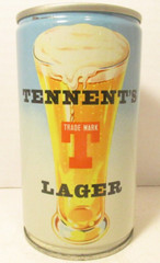 Vintage Pull Tab Beer 12oz Can Tennent’s Lager Caledonian Breweries Scotland