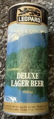 Leopard DELUXE Lager STRAIGHT STEEL 460 ml Button Top Beer Can New Zealand