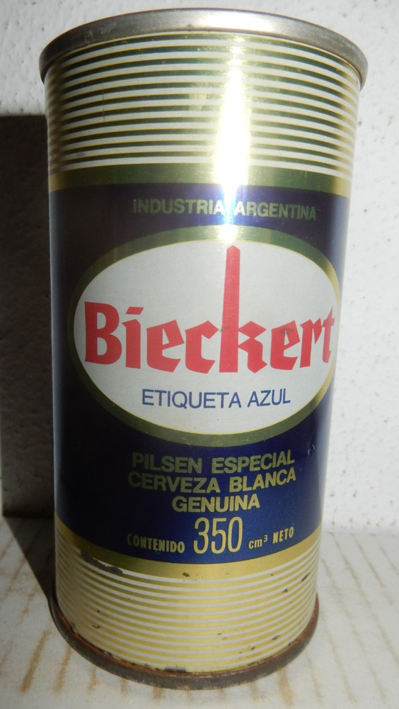BIECKERT Cerveza Straight Steel Beer can from ARGENTINA (350ml) Empty !!