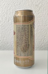 Empty 2024 Sarajevsko Gold Beer can; 500 ml/16.9 fl oz; BOTTOM opened (Bosnia)