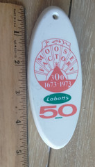 Vtg. LABATT BIERE 50 ALE 12 OZ PULL TAB EMPTY BEER CAN & KEYCHAIN BOTTLE OPENER