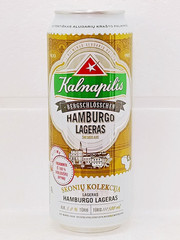 Kalnapilis Hamburgo Lageras Empty Beer Can 500ml Lithuania 2025 Bottom Open