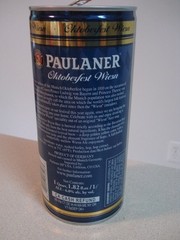 Paulaner Oktoberfest Quart Empty Beer Can RARE