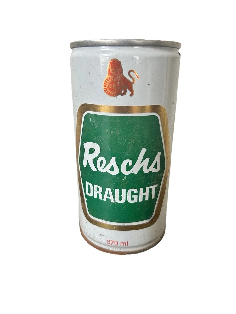 Reschs Draught Beer Can 370ml Vtg Empty Steel Pull Tab Australia