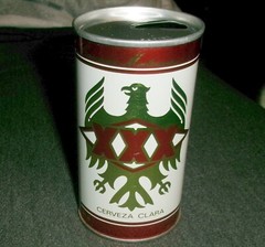 Clean 1965 Tres Equis Beer of Mexico, “Ring Pull” Vintage Beer Can