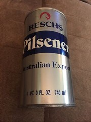 Reschs Pilsener Australian Export Beer Can 1pt 9 Oz Straight Steel