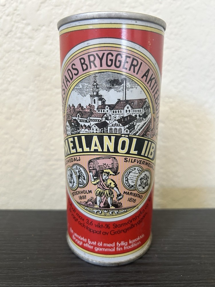 Mariestads Bryggeri Beer Can – Sweden – Steel – 4.5 CL – (app 16 oz) @1970’s BO