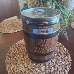 DINKEL ACKER 5-Liter beer can. **NICE ** Good condition with stoppers
