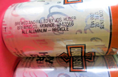 4 MILWAUKEE Harley Davidson Motorcycle Empty Beer Can HUBER BREWING MONROE WI