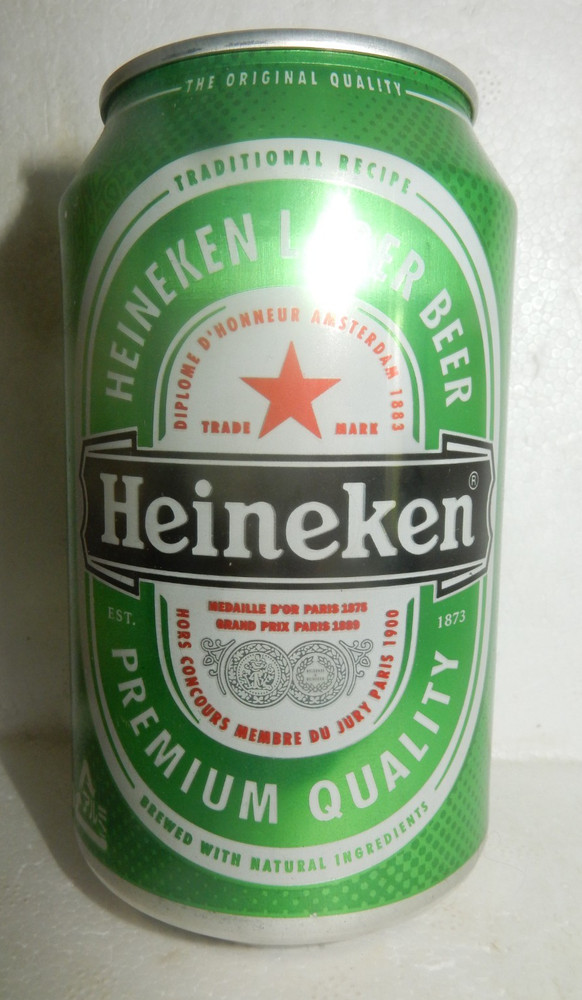 HEINEKEN Lager Beer can from HOLLAND for JAPAN (330ml) Empty Beercan !!