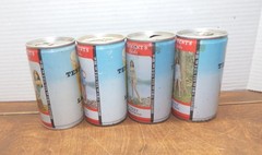 Tennent’s Lager Beer Can Set of 4 VICKY Limited Scotland Girls Steel Pull Tab