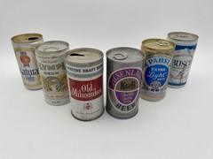 Collectible Beer Can Bundle – Vintage Mixed Brand Six Pack #12 – 1970’s-1990’s