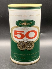 Vintage Beer Can Labatt 50 Biere Ale Beer Empty Steel Can