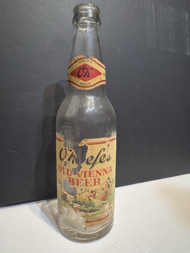 Vintage Beer Bottle – O’keefe’s Old Vienna 1950s Vancouver Canada Empty